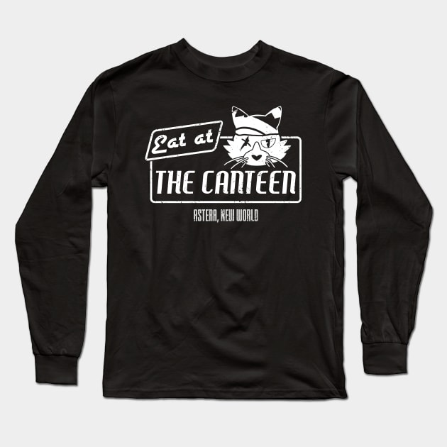 Eat at the Canteen - b&w version Long Sleeve T-Shirt by CCDesign